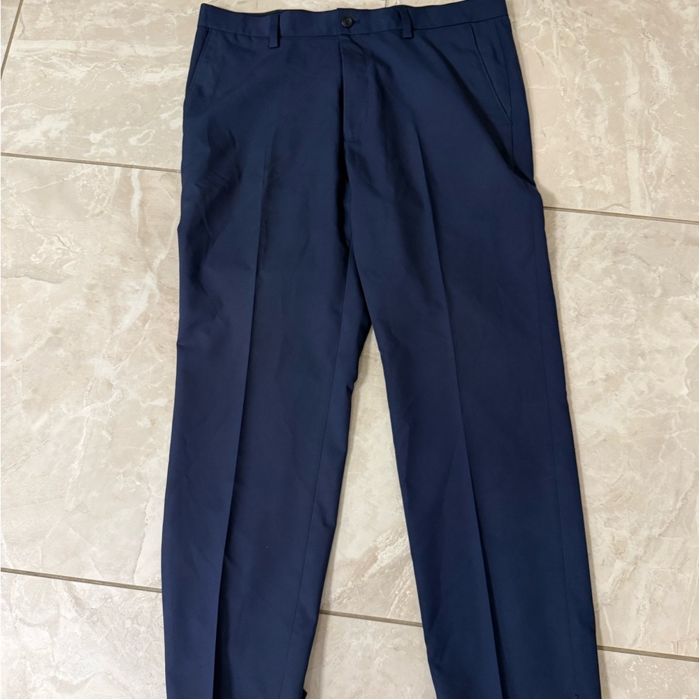 Greg Norman Collection Men's Deep Blue Dress Pants